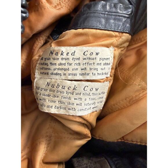 Vintage U2 Wear Me Out Size M Moto Leather Jacket Outdoor Black Brown Zip Lined - Picture 9 of 10